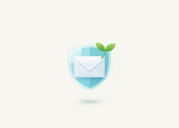 Email envelope protected by a shield with a green sprout, symbolizing consent-based email list growth and subscriber trust.